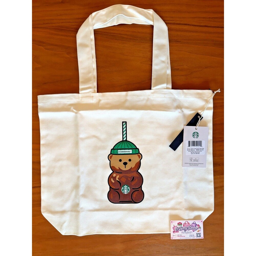 Starbucks 2026 Bearista Tote Bag EXCLUSIVE Canvas Tote RARE - NEW